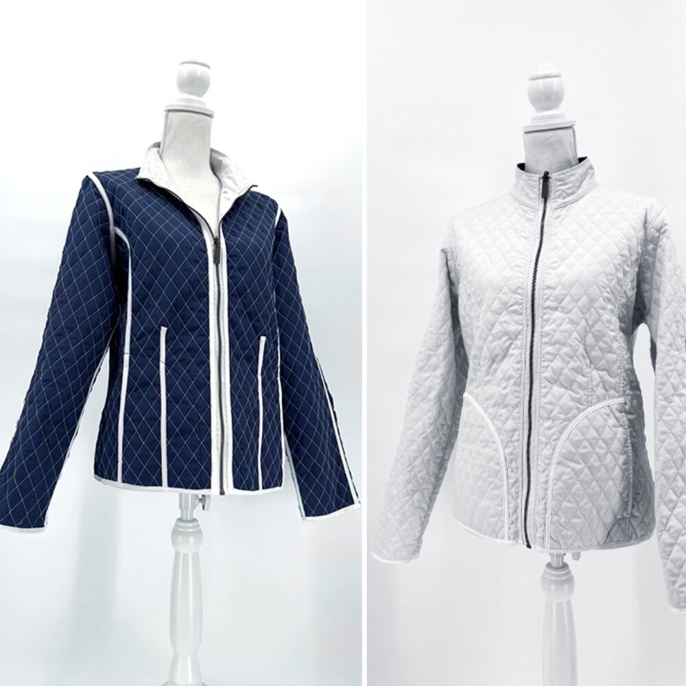 MiFReSia Reversible Contrast Quilted Puffer Coat